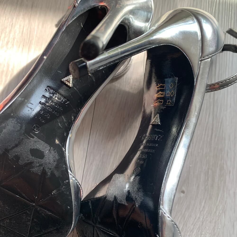 Schutz Pamela Metallic Heel Size 8.5 - Picture 5 of 5